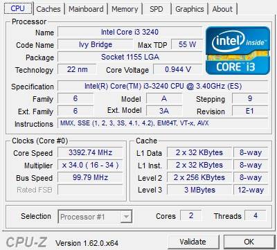 Процессор Intel Corei3-3240